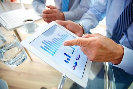 data overview on tablet